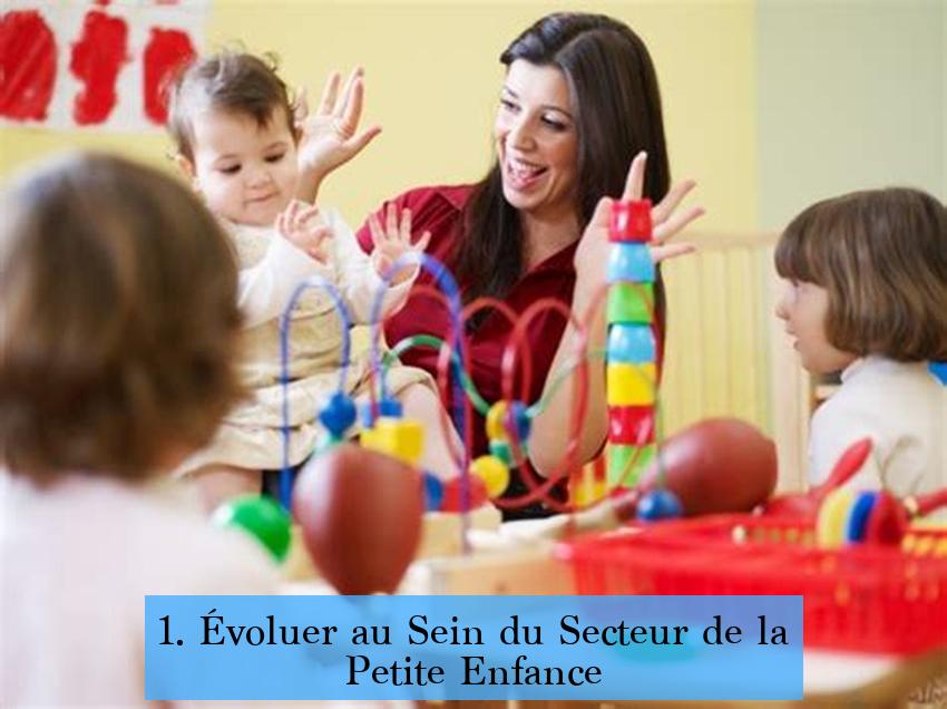 1. Évoluer au Sein du Secteur de la Petite Enfance