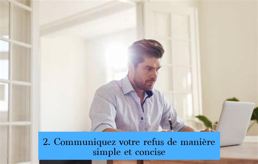 2. Communiquez votre refus de manière simple et concise