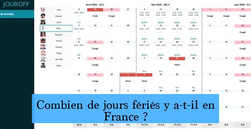 Combien de jours fériés y a-t-il en France ?