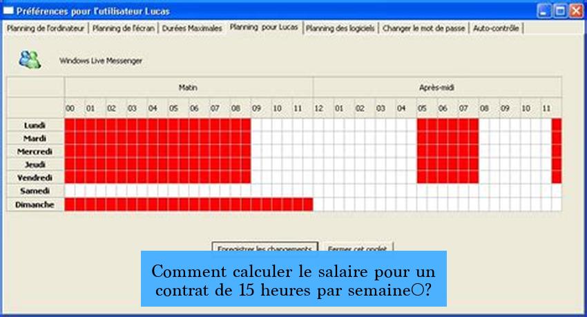 Comment calculer le salaire pour un contrat de 15 heures par semaine ?