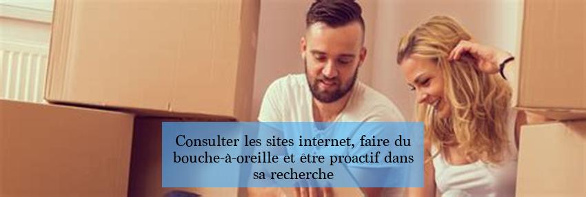 Consulter les sites internet, faire du bouche-à-oreille et être proactif dans sa recherche