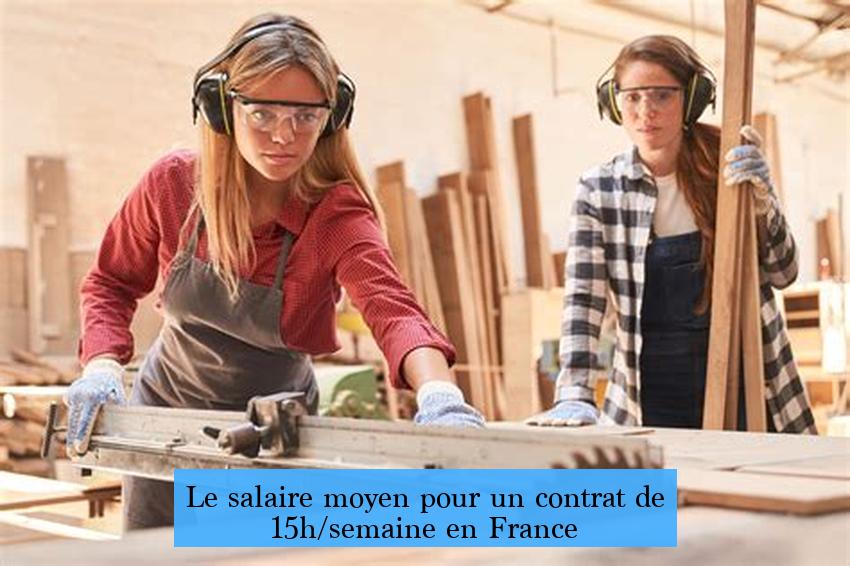 Le salaire moyen pour un contrat de 15h/semaine en France