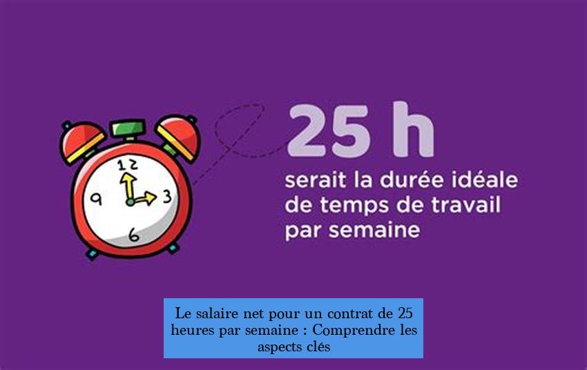 Le salaire net pour un contrat de 25 heures par semaine : Comprendre les aspects clés