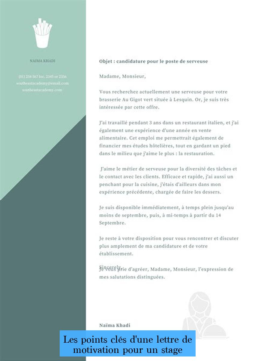 Les points clés d'une lettre de motivation pour un stage