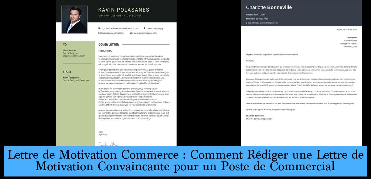 Lettre De Motivation Pour Un Stage Commercial Lettre de Motivation Commerce : Comment Rédiger une Lettre de