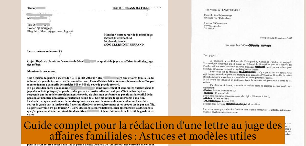 Guide Complet Pour La Rédaction D'une Lettre Au Juge Des Affaires ...